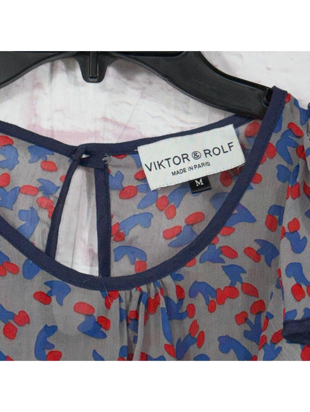 Viktor & Rolf Medium Women's Silk Ruffle Top - Picture 4 of 7